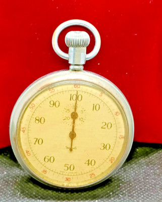Vintage  SMITHS 1/100th Seconds Manual Wind Mechanical Stop Watch - Working