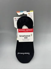 Smartwool No Show Merino Wool Socks Large Black Brand New
