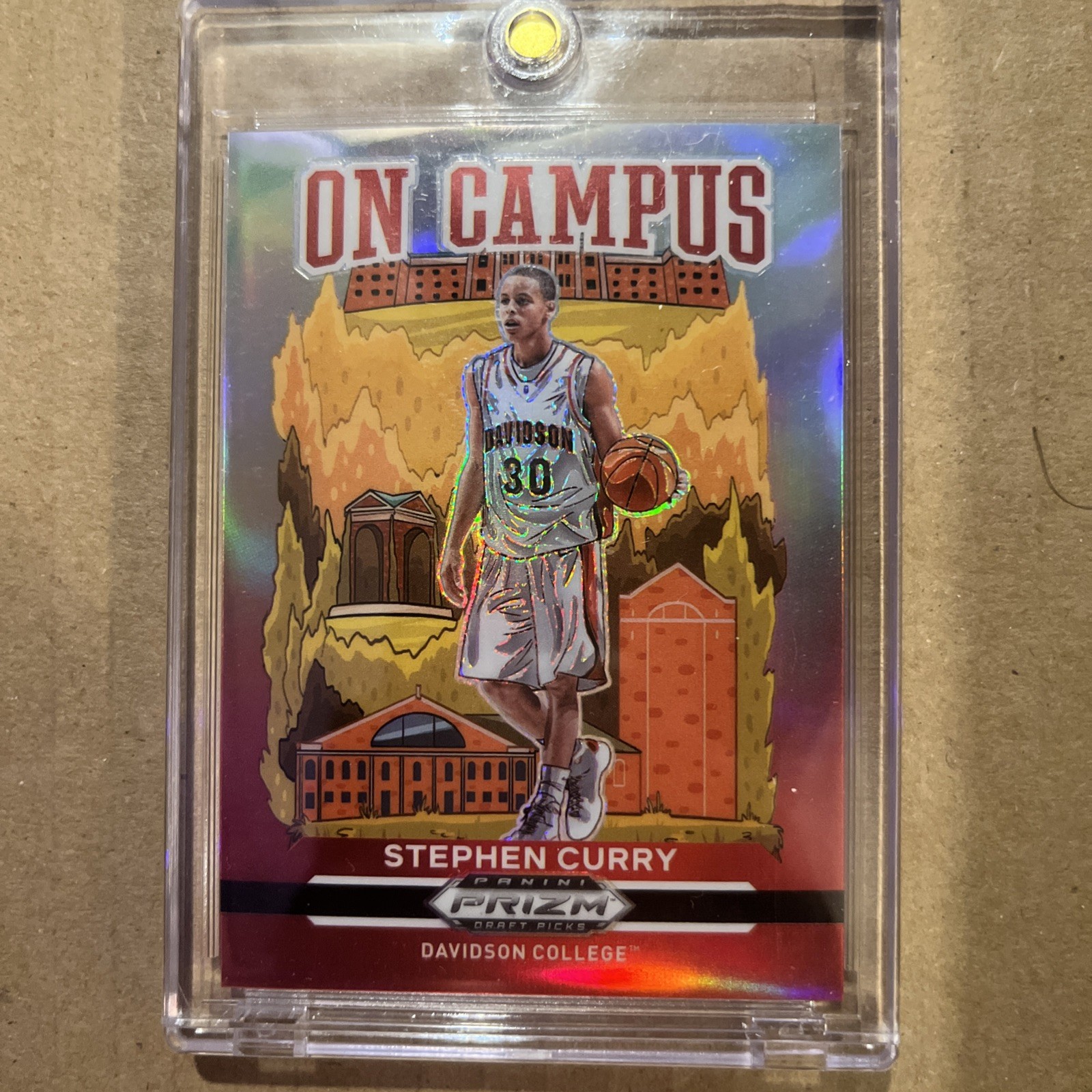 Stephen Curry 2021 Panini Prizm #14 Draft Picks On Campus CASE HIT