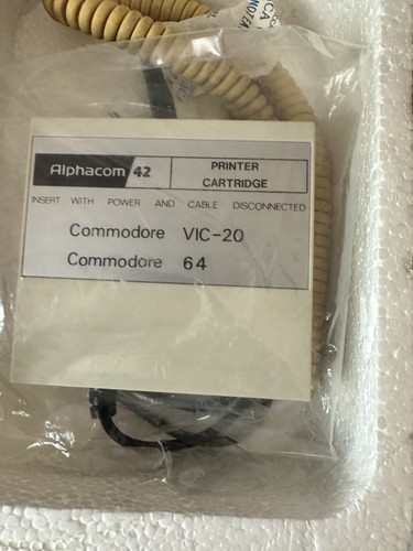 Cable de interfaz inteligente Alphacom 42 vintage para Commodore 64 Vic 20 sin probar - Imagen 2 de 6