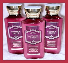 Bath  Body Works Autumn Drive 8 oz Daily Nourishing Body Lotion x3