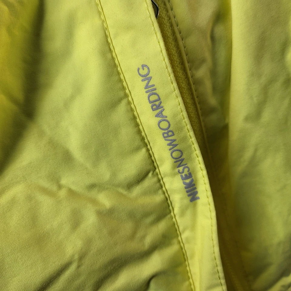 Nike Snowboarding Pants Mens Large Yellow RECCO Cargo Zip Vents Ski Waterproof - Image 4 of 4