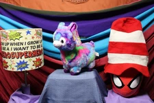 Psychedelic by Fiesta Children's Colorful Rainbow Plush Llama Alpaca Stuffed Toy