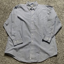 Brooks Brothers 346 Dress Shirt Men  s 16 2/3 Blue White Striped Original Polo