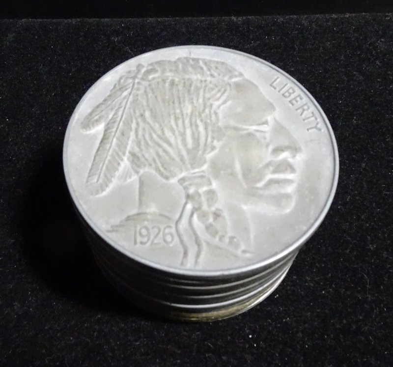 Vintage 1975 Novelty 1926 Buffalo Nickle Penny Bank