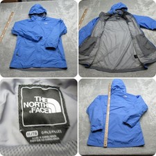 The North Face Jacket Girls XL Blue Full Zip Waterproof Lightweight Packable
