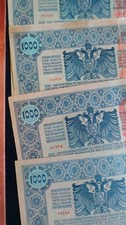 Austria, 4 x  A/UNC, 1000 Kronen Banknotes. Various Serie. Date 1902. Pick # 59?