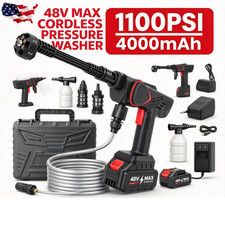 Portable Cordless Electric High Pressure Water Spray Gun Car Washer Tool Boxset