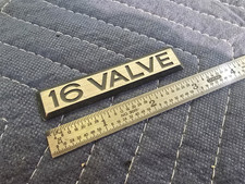 1980-1993 Saab 900 16 Valve Metal Emblem - As Removed - Chrome