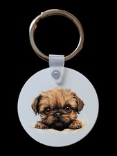 Peeking Peeping Brussels Griffon Keyring, Brussels Griffon Keyring
