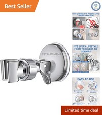 Elegant Adjustable Shower Head Holder with Strong Suction Cup Installation
