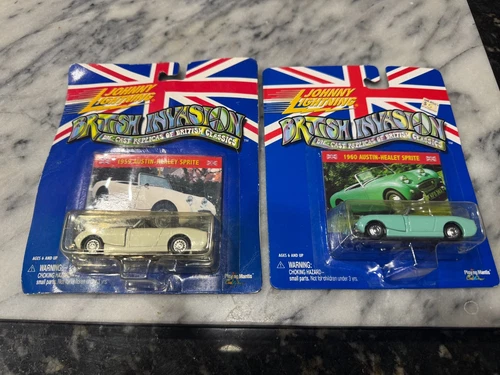 Lot of 2 vintage Johnny Lighning British Invasion Austin Healey matchbox cars