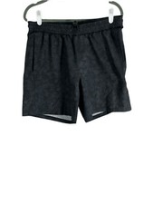 All In Motion Swim Trunks Beach Shorts Pocket Geometric Gray Men