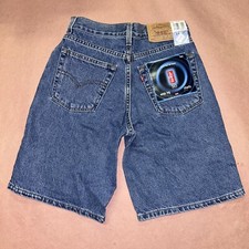 Vintage 1990 s Levis 565 Shorts, Wide Leg, Deadstock NWT, Size 14 W27