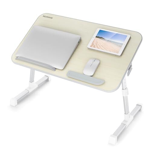 Laptop Bed Tray Table, (Size) Adjustable Laptop Bed Stand, Larger White - Picture 2 of 7