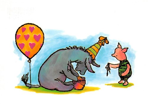 #K308 CARTOLINA PERSONAGGIO CARTONE ANIMATO, WINNIE THE POOH - Foto 1 di 2