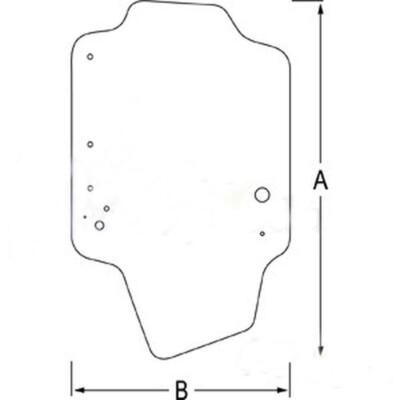 Cab Glass - Door Tinted Fits New Holland L218 L220 L225 C232 L230 Fits Case