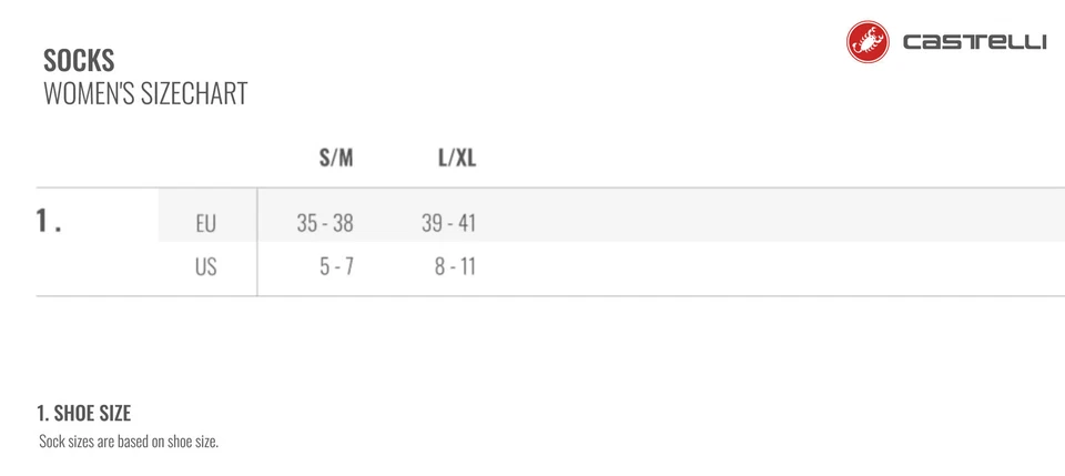 Premium Castelli ROSSO CORSA Women's Cycling Bike Socks Medium US 5-7 EU 36-38 - Image 3 of 3