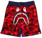 Red BAPE Camouflage Shorts for Men