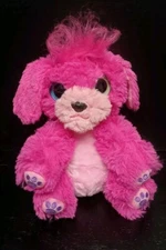 Scruff A Luvs  Hot Pink Puppy Dog Plush One Blue Eye One Green Eye 8" 