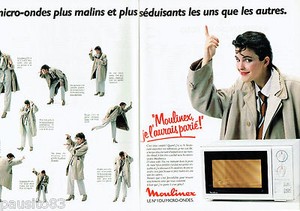 REKLAME WERBUNG 115 1987 MOULINEX le micro-ondes (2p)