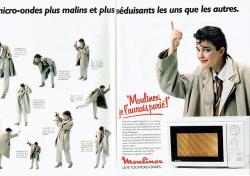 REKLAME WERBUNG 115 1987 MOULINEX le micro-ondes (2p)