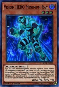 Vision HERO Minimum Ray - BLHR-EN005 - Ultra Rare - 1st Edition x3 - Near Mint