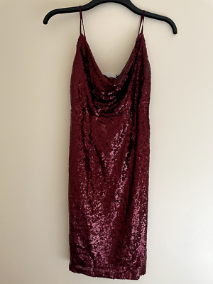 open lace back dress Vietta Sequin Cami Micro Mini Dress