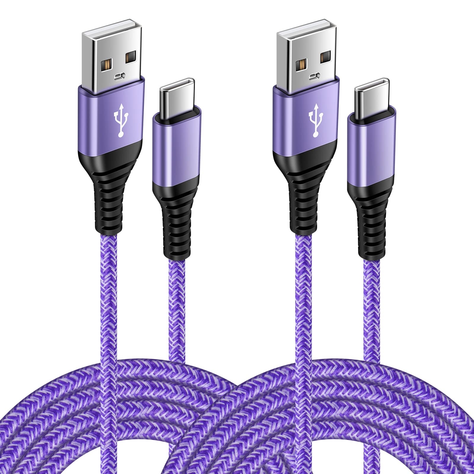 USB C Cable 6FT, Charger Cord 2-Pack Fast Type C Cable Compatible with iPhone...-image