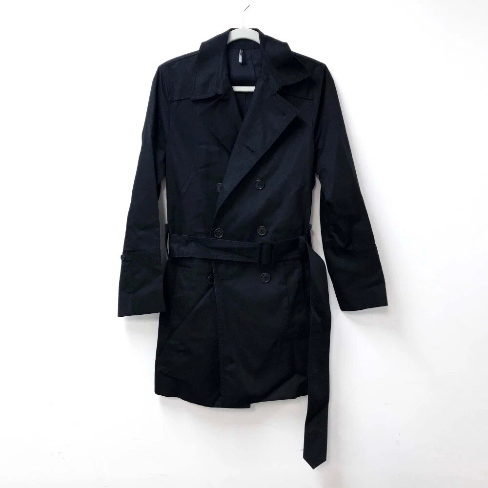 DIOR HOMME Double breasted with belt Spring Coat Trench Coat Black