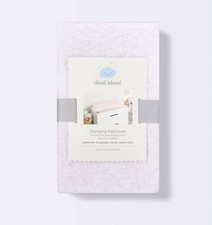 Cloud Island Soft Pink Changing Pad Cover Pink leaves Fits Standard Size NWT