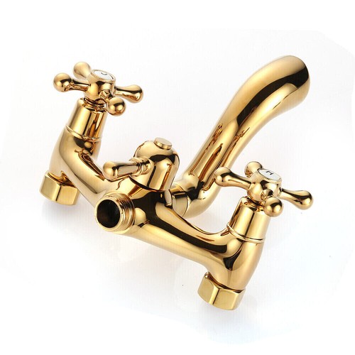 Retro Duschsystem Duschset Duscharmatur Gold Bad Regendusche mit Handbrause NEU - Bild 10 von 16