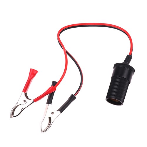 Car Cigarette Lighter Female To Alligator Clip Extension Connector Auto Socket - Picture 9 of 12