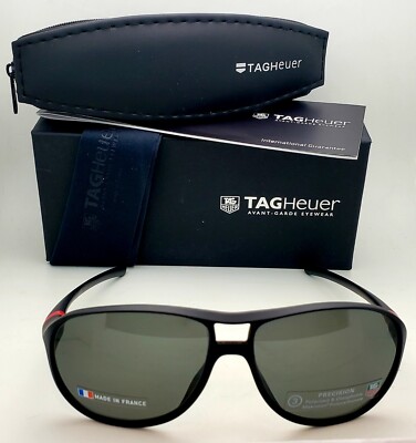 TAG HEUER 27 Degree Sunglasses TH 6043 909 60-16 Black Frames w