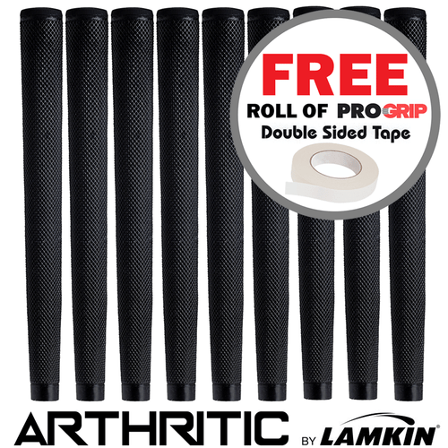 LAMKIN ARTHRITIC NUBBED TEXTURE OVERSIZED GOLF GRIPS X 9 +FREE ROLL OF