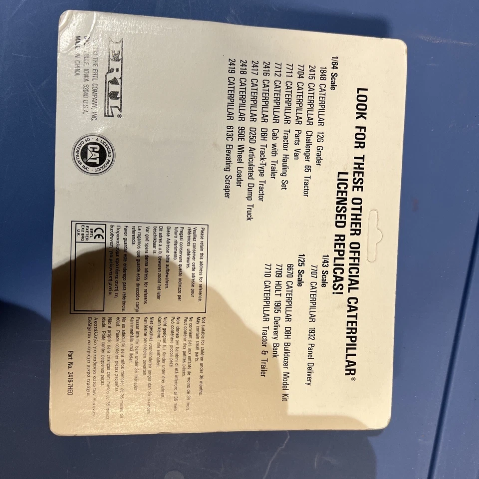 1990 ERTL Caterpillar CAT D6H Track-Type Tractor Diecast 1:64 #2416 NIP - Image 4 of 4