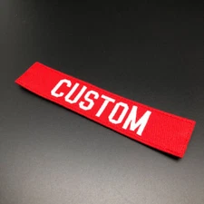 Custom Name Tape  Embroidery Patch Brand Fold Tactics Military Hook and Loop