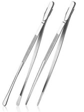 2 Pcs Kitchen Tweezers Fine Tweezer Tongs Extra-Long Cooking Tweezers