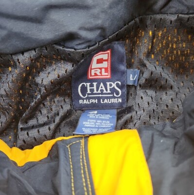 Vintage Chaps Ralph Lauren Jacket Adult Large Blue Yellow