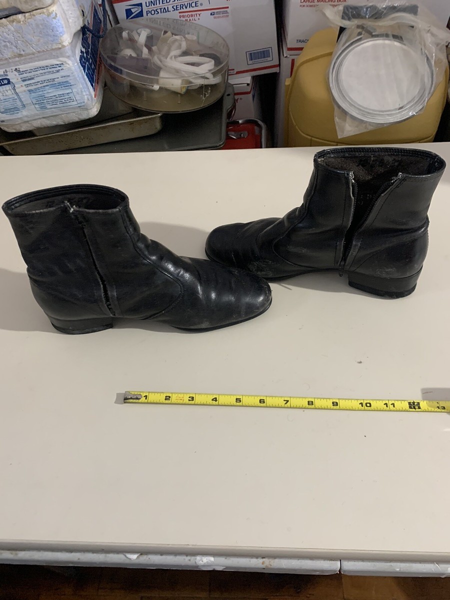 vintage Men's 80s Ankle Boots Genuine Leather Black Western vintage Men's 80s Ankle Boots Genuine Leather Black Western