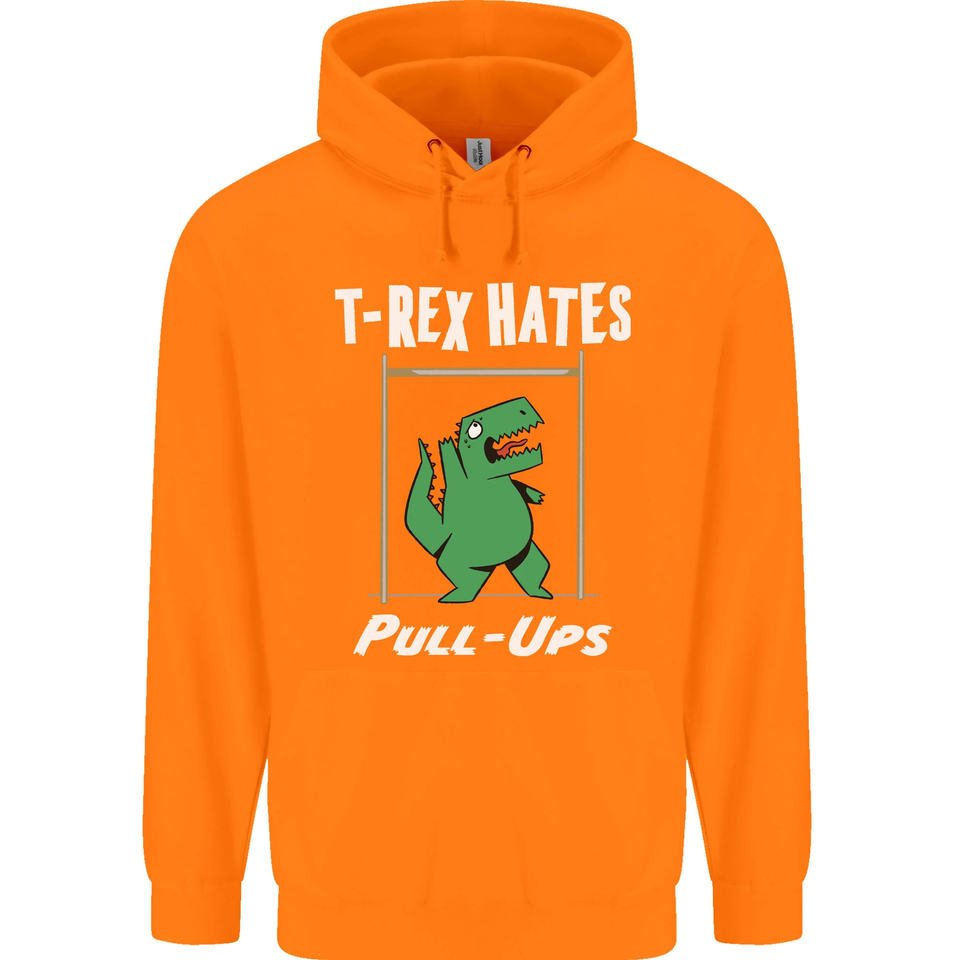 TRex Hates Pull Ups Gym Funny Dinosaurs Childrens Kids Hoodie eBay