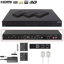 4 In 4 Out HDMI Matrix 3-Receivers 18Gb 4K 60Hz 1080p HDCP EDID SPDIF HDR RCA