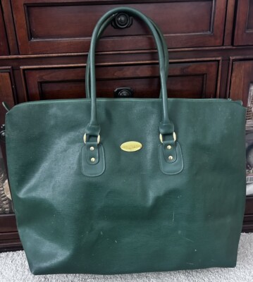 Vintage Christian Dior Perfumes Emerald Green PVC Large Green