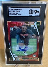 2021 Panini Absolute Rookie Red Signatures #175 Eric Stokes /100 SGC 9 AUTO 10