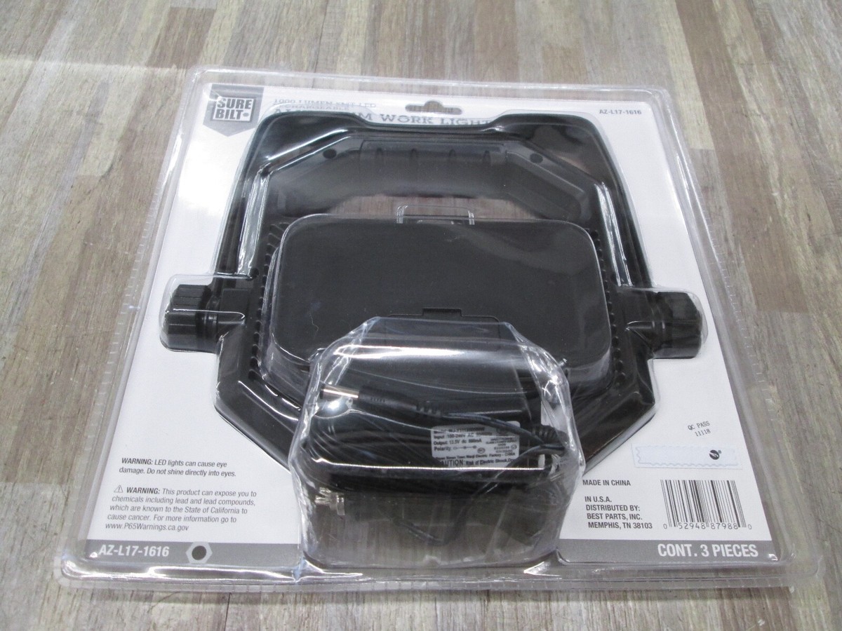 sure belt aluminum work light 1000 lumen set led az-l17-1616 new