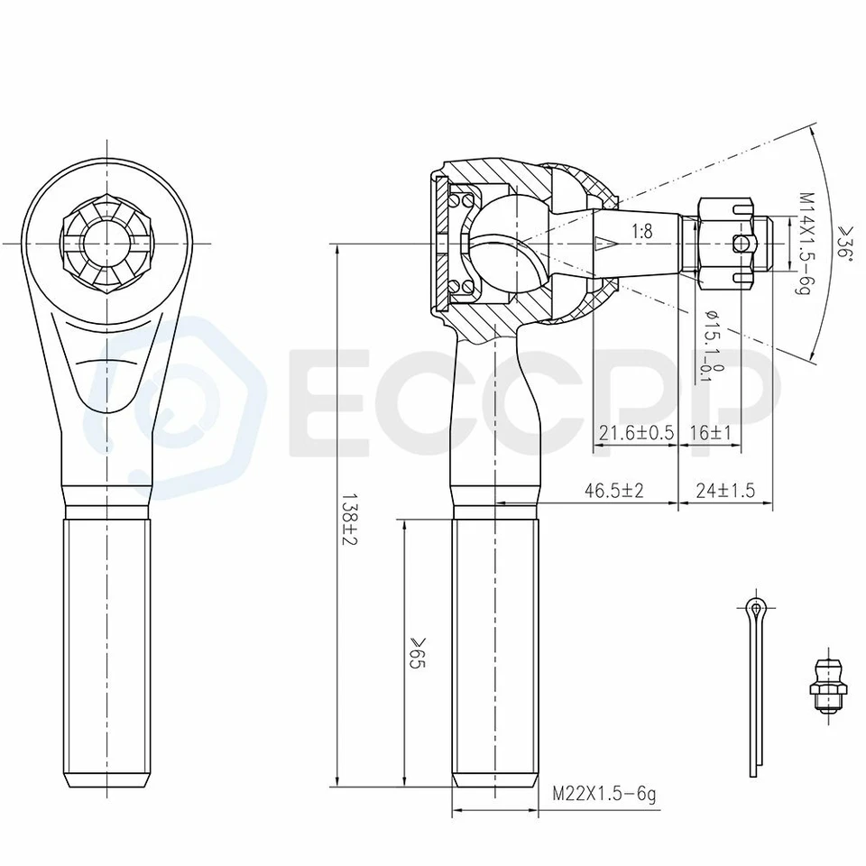 10Pcs Front Suspension Kit Lower Ball Joints Tie Rod Ends For 87-1996 Ford F-150 - Image 3 of 4