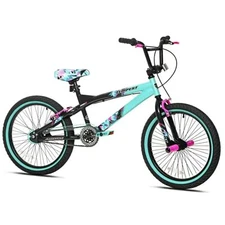 Kent International 72071 20" Tempest Girl's Bike, Black/Aqua/Pink