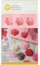 Wilton Rose Silicone Candy Mold 12-cav. for cupcake toppers mints wedding roses