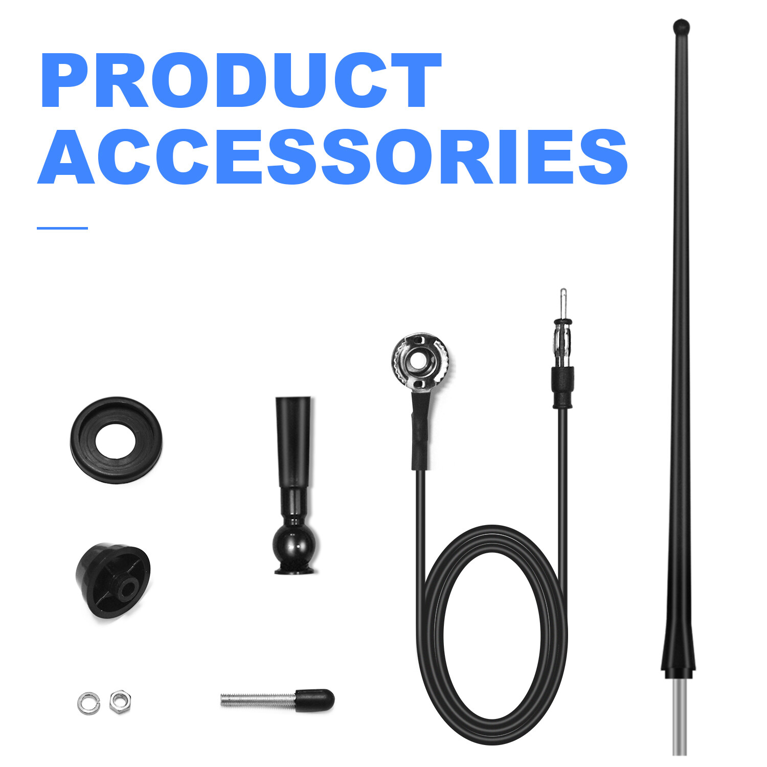 Marine Waterproof Radio Antenna Boat FM AM Aerial for ATV UTV Car Yacht eBay