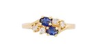 Real 24K Gold September Sapphire Birthstone Ladies Ring Free Lifetime Guarantee